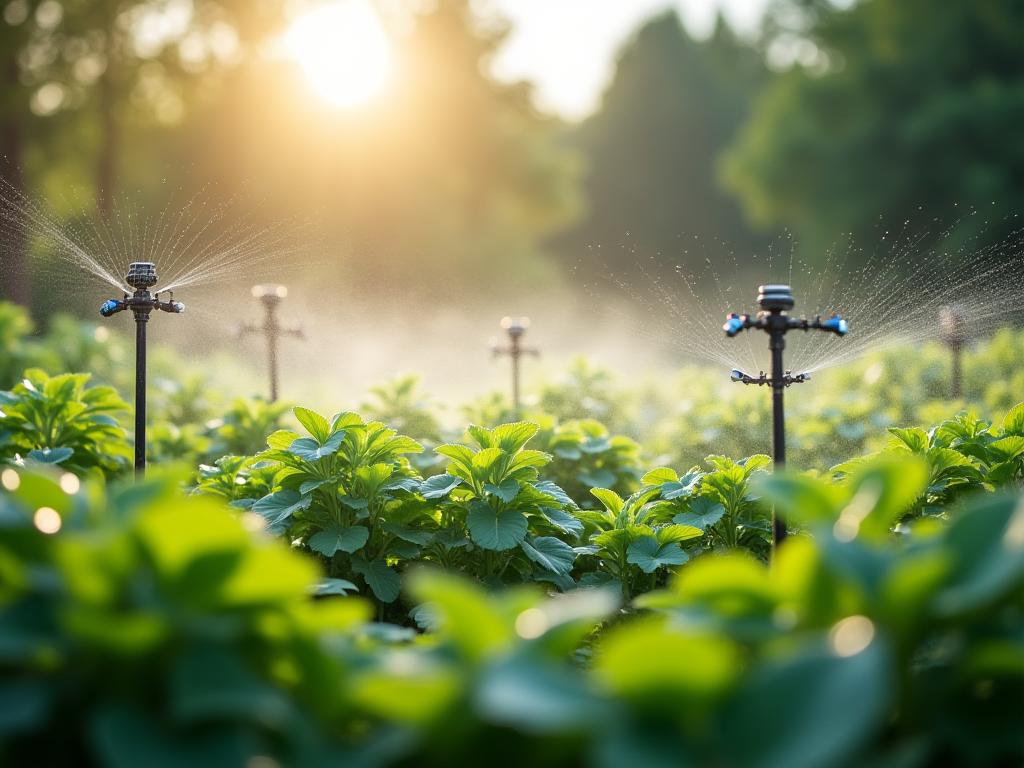 Sistema riego inteligente ecológico jardín